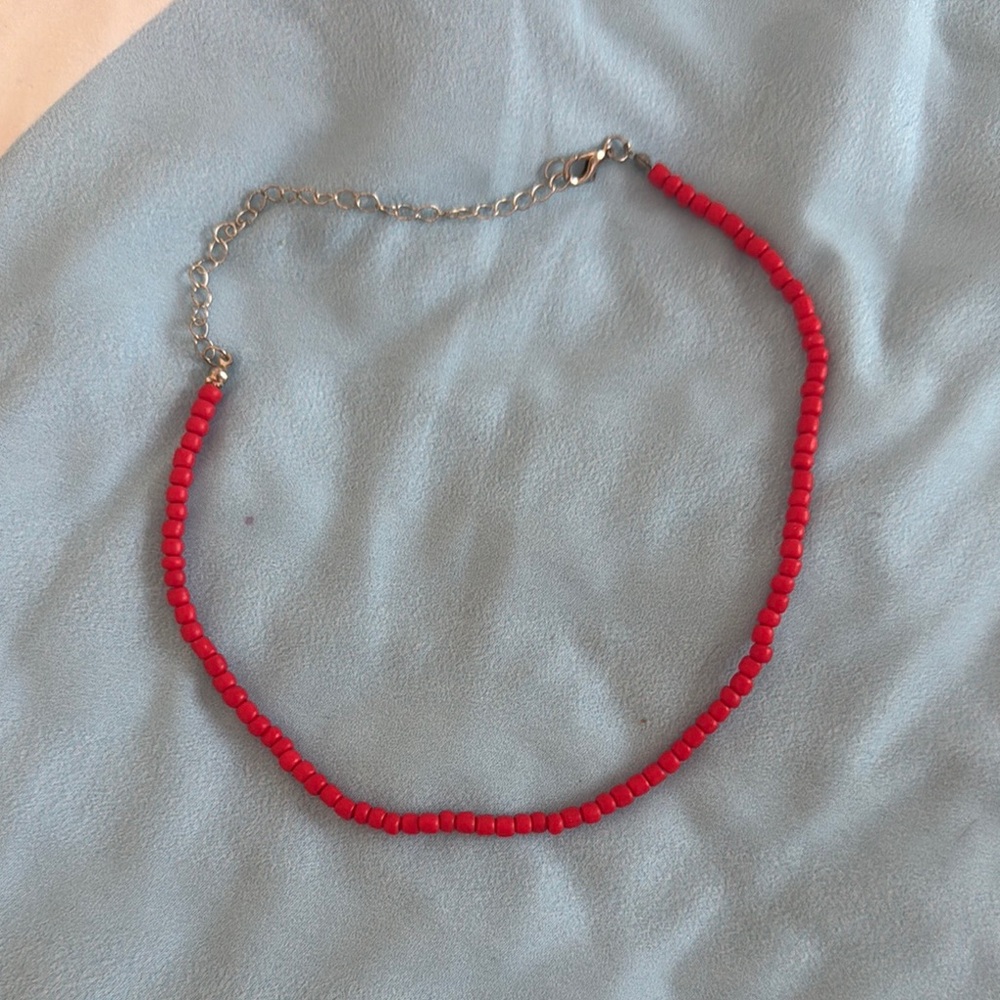 Red Beaded Necklace